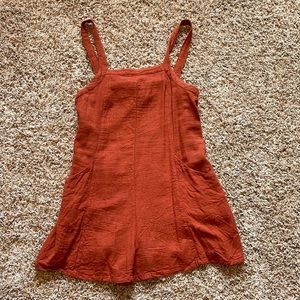 Abound orange romper with pockets